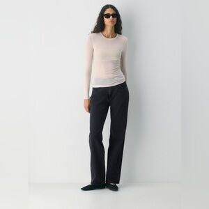 ARITZIA BABATON ‘SULLIVAN’ SHEER LONG SLEEVE TOP